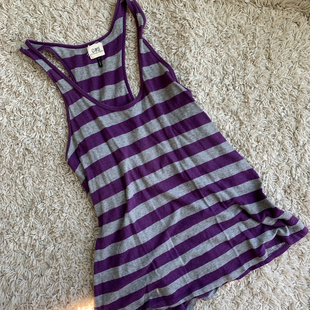 Striped flowy tank
